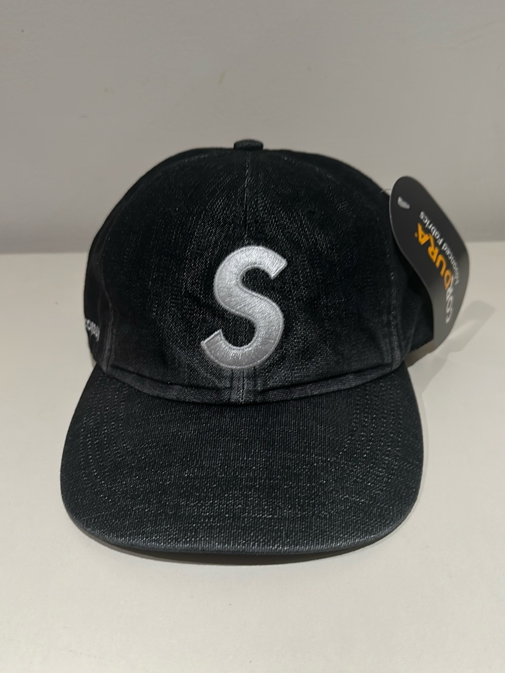 Supreme Coated Denim Crusher Hat Black Size M/L